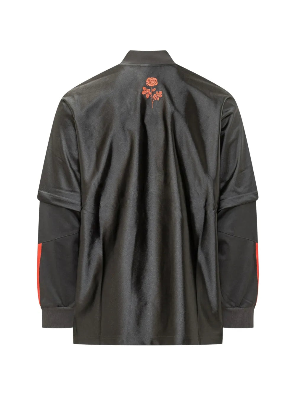 layered-sleeve logo-embroidered sweatshirt