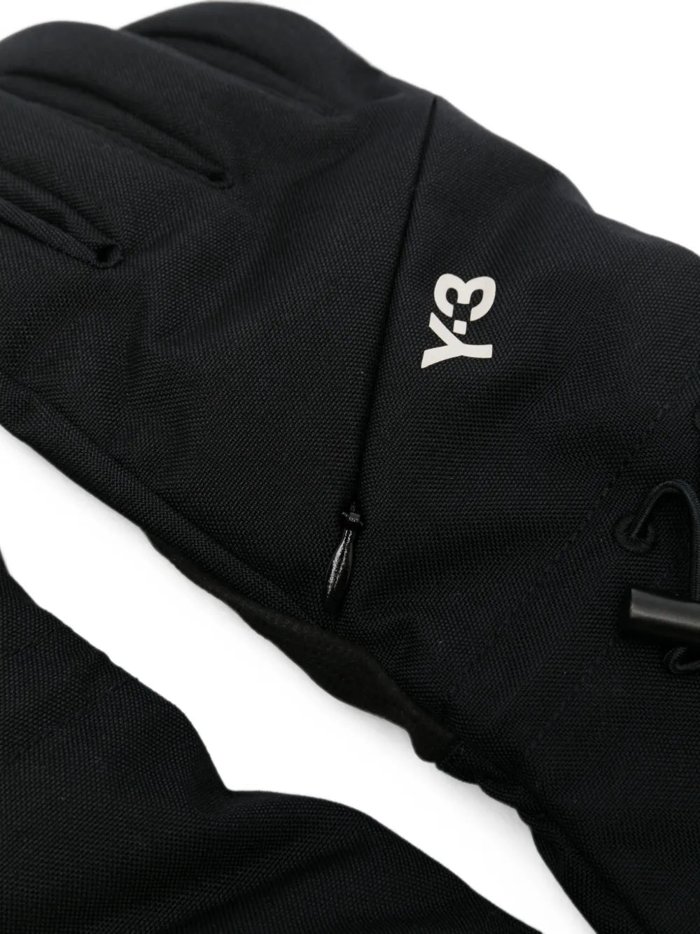 logo-print zip-detail gloves