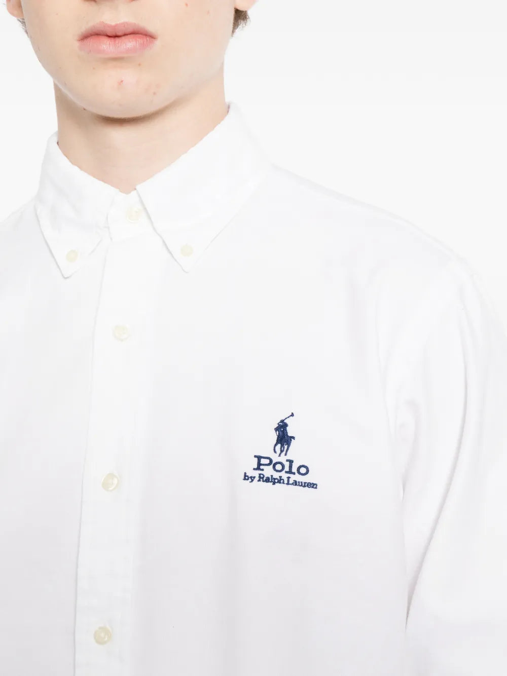button-down collar long-sleeve shirt
