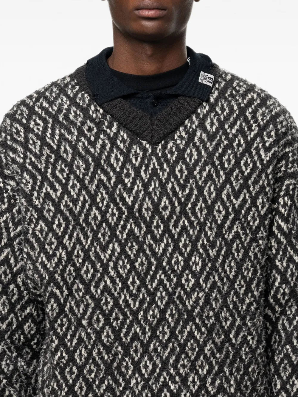 layered knit sweater