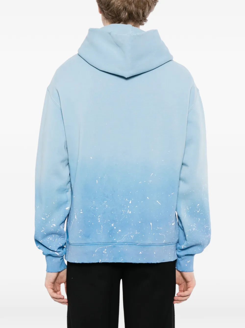 paint-splatter ombré-effect hoodie
