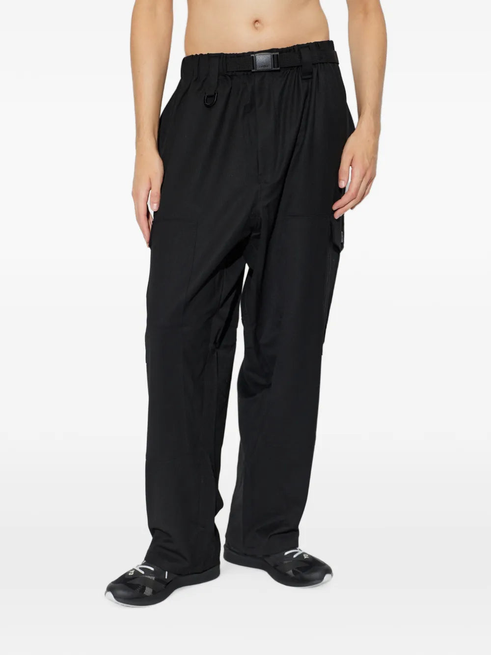 buckle-belt cargo pants