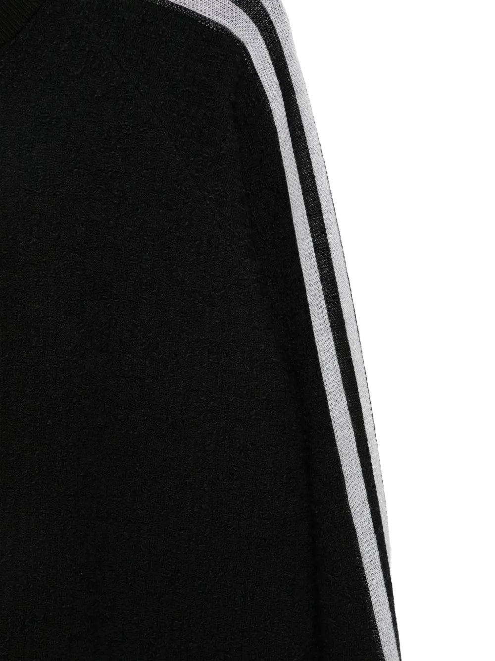 fringed-detail side-stripe sweatshirt