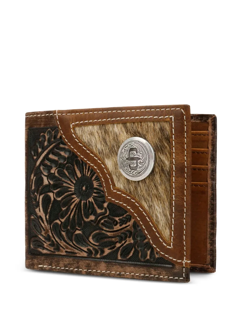 floral-tooled wallet