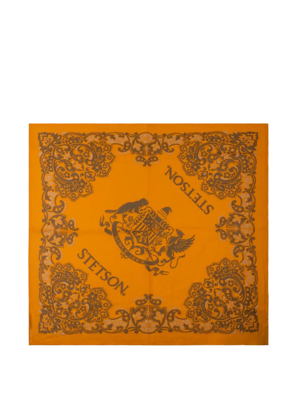 logo-print paisley-pattern scarf
