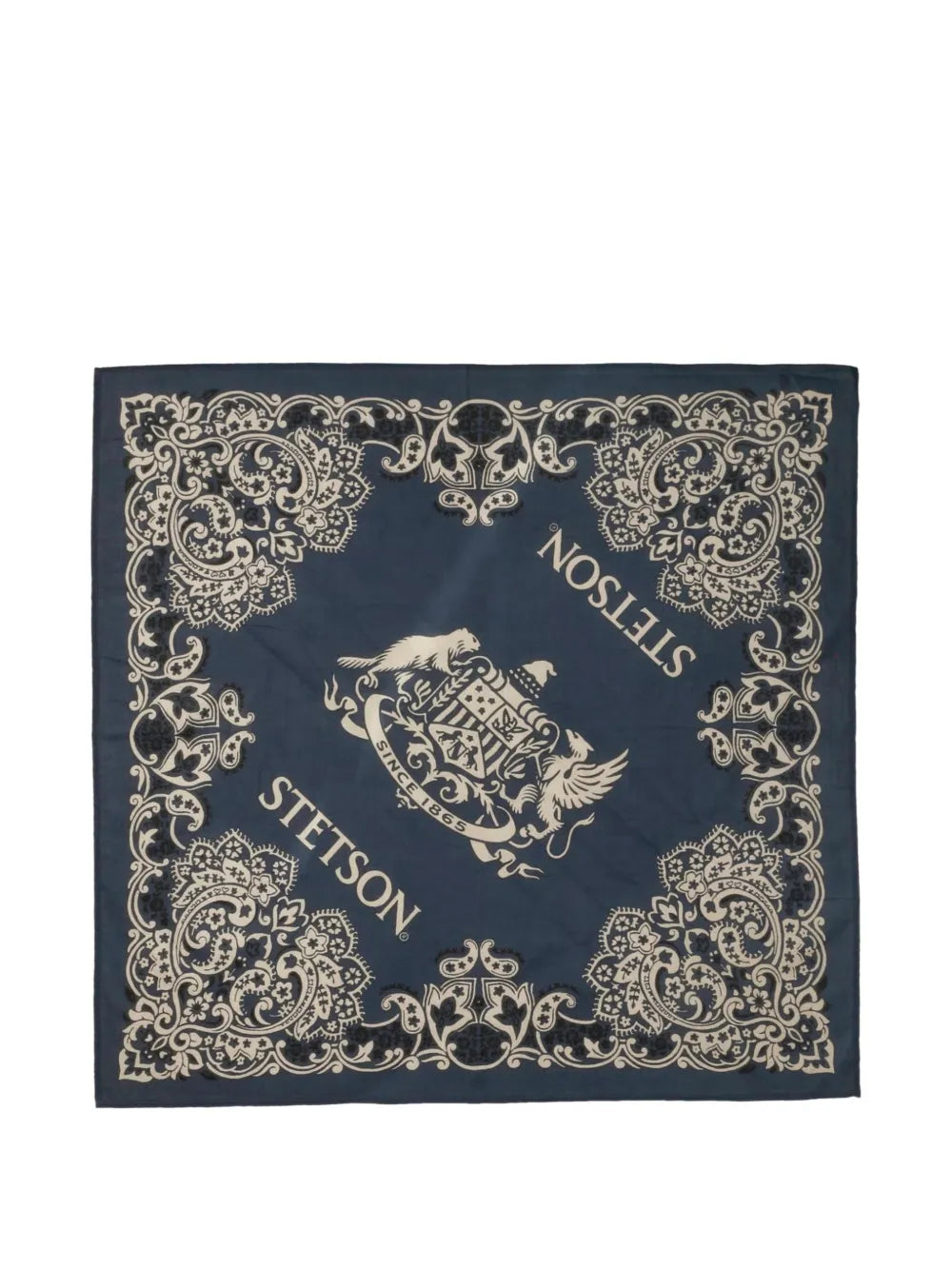 paisley-print logo-print scarf