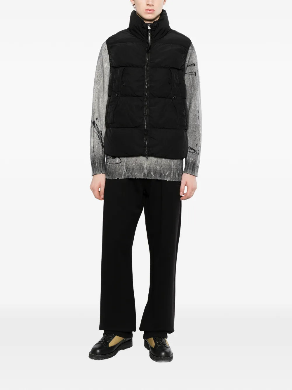 quilted down gilet