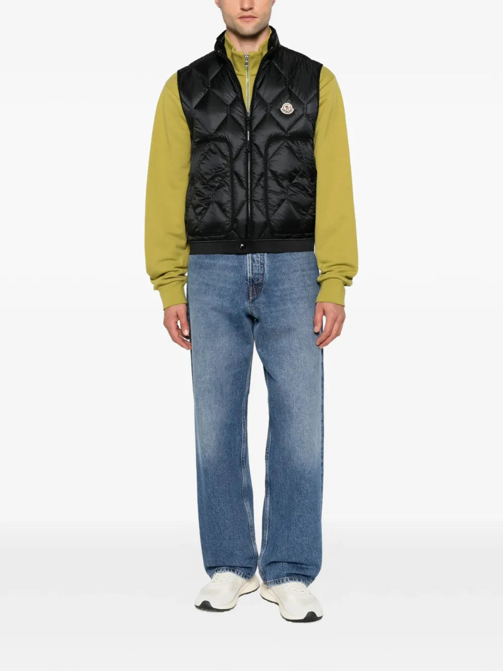 logo-patch straight-leg jeans