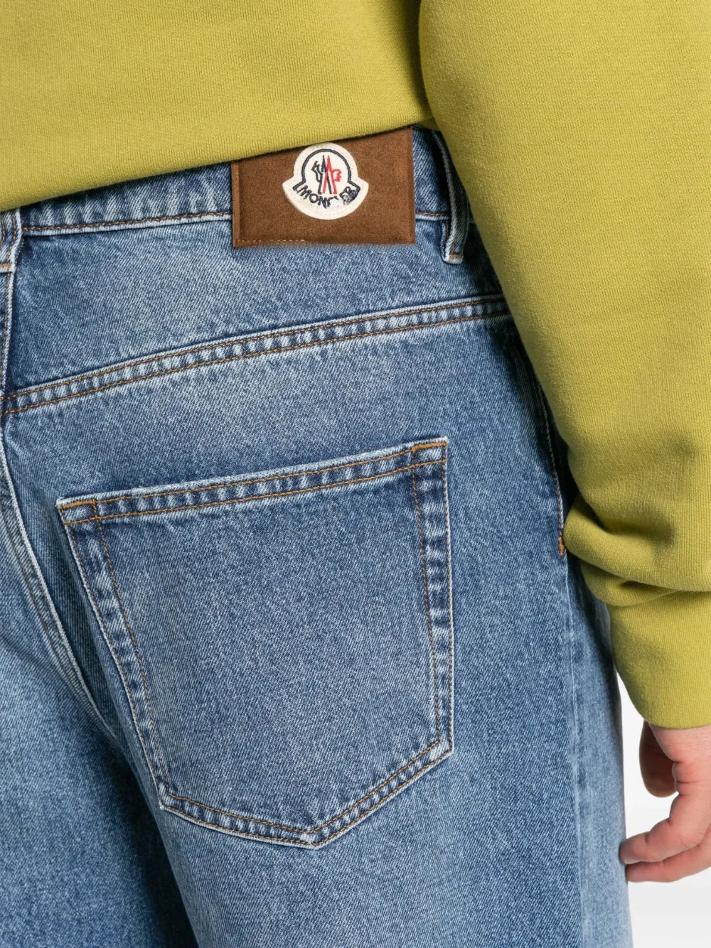 logo-patch straight-leg jeans