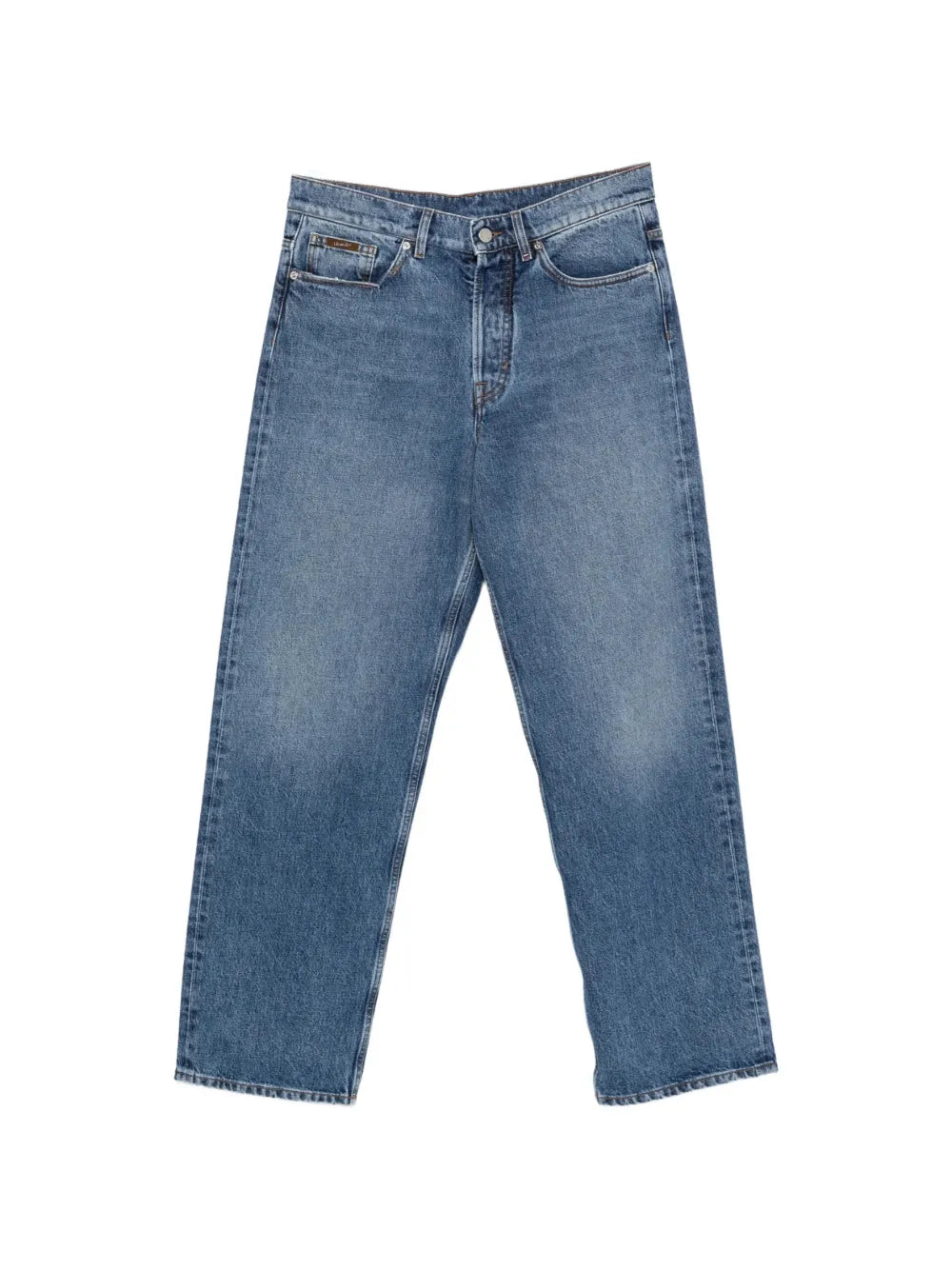 logo-patch straight-leg jeans