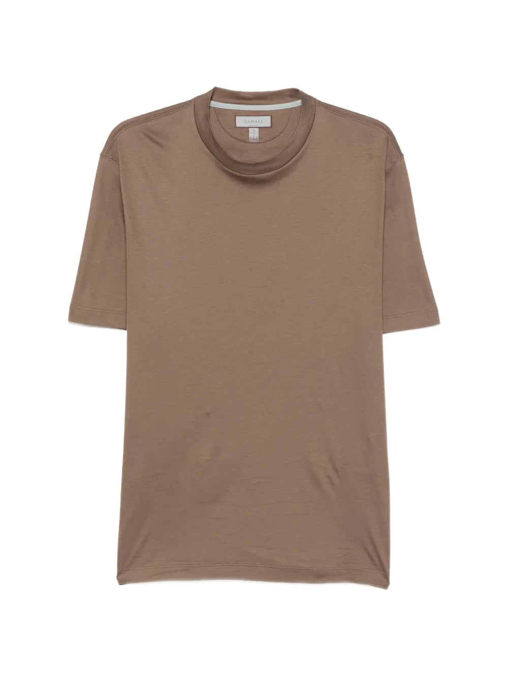 crew-neck short-sleeve sweater