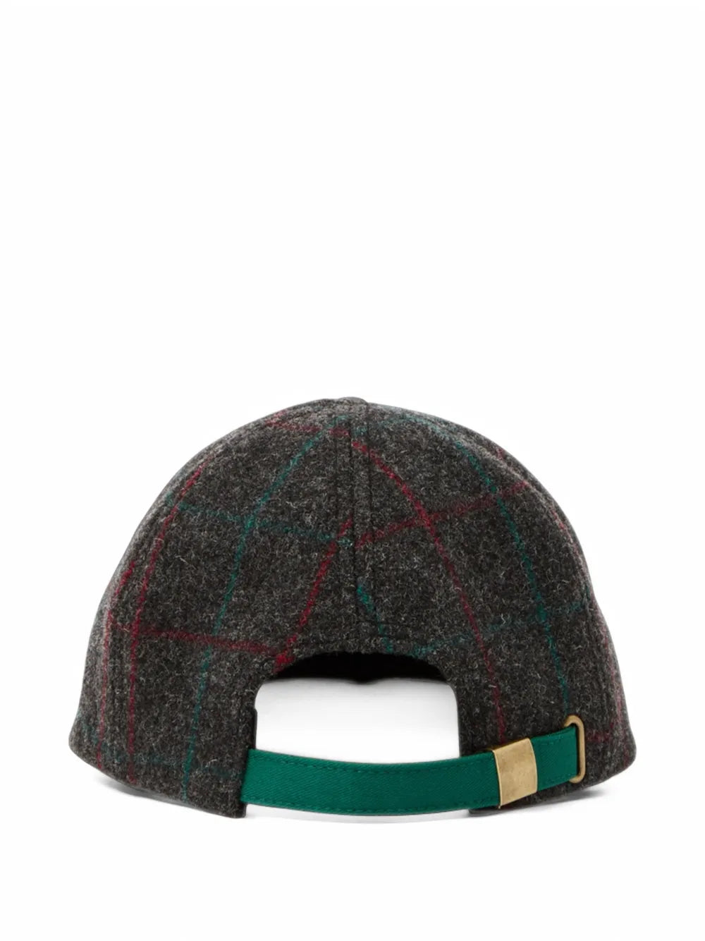 check-pattern wool cap