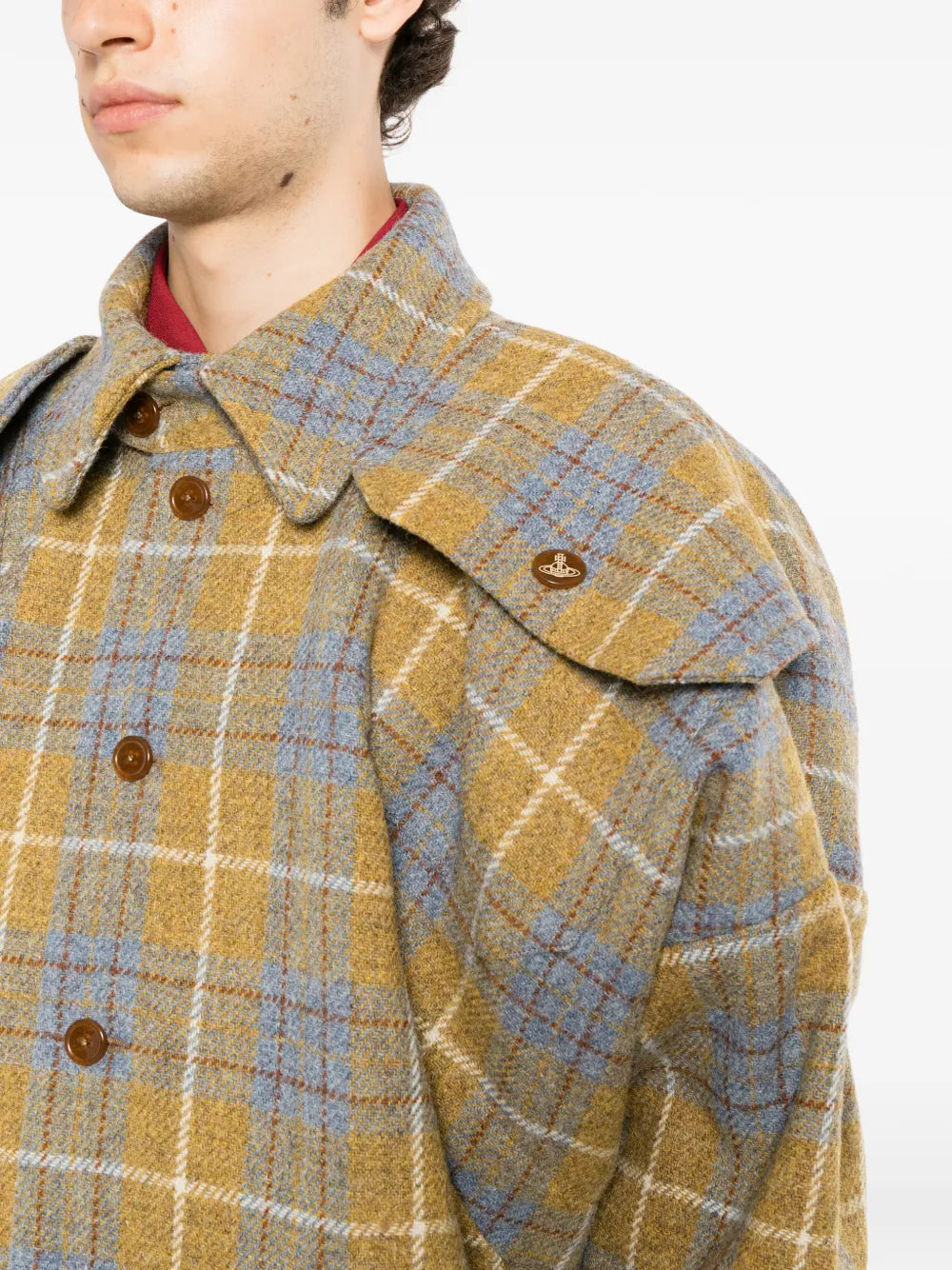 check-pattern shirt jacket 