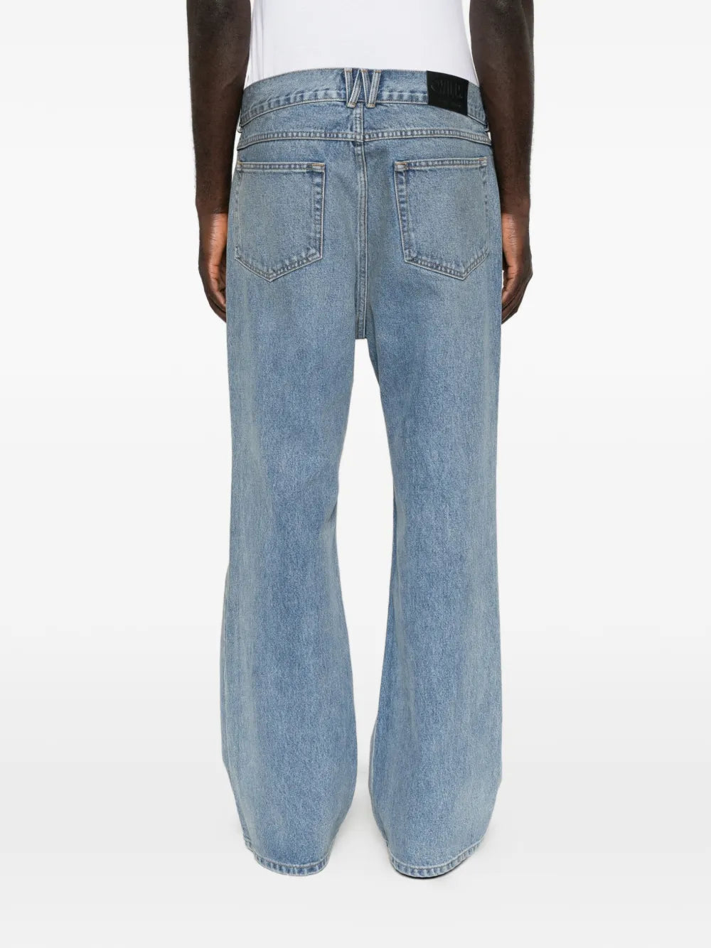 faded wide-leg jeans