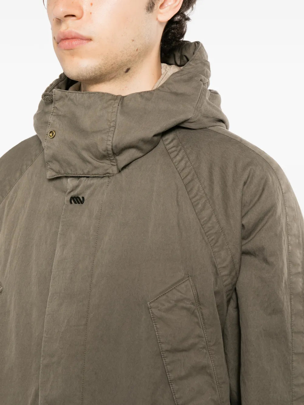 logo-patch military jacket 