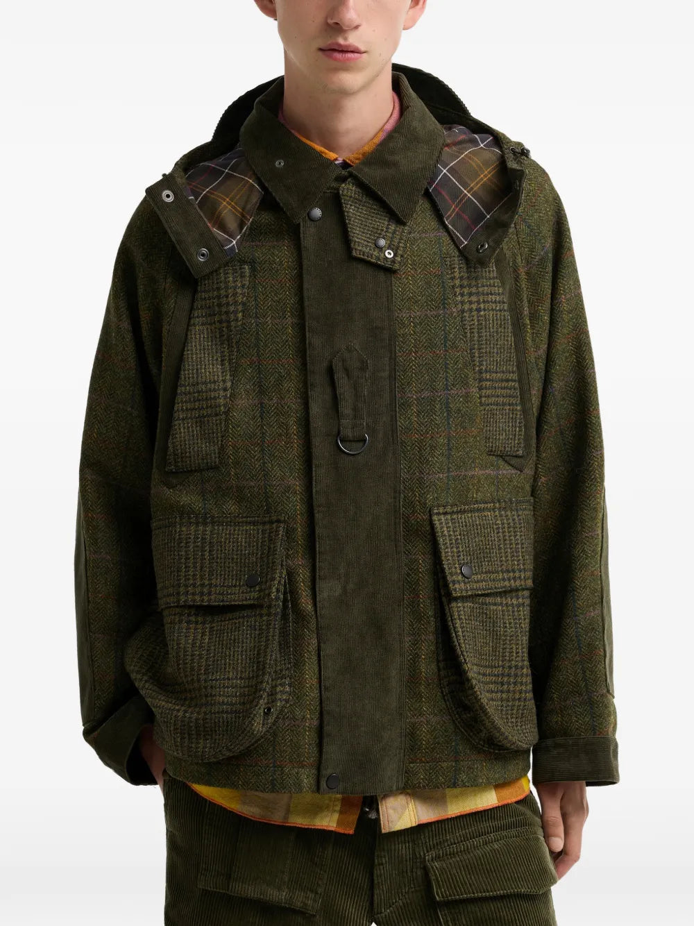 X Norbit Check-Pattern Wool Jacket