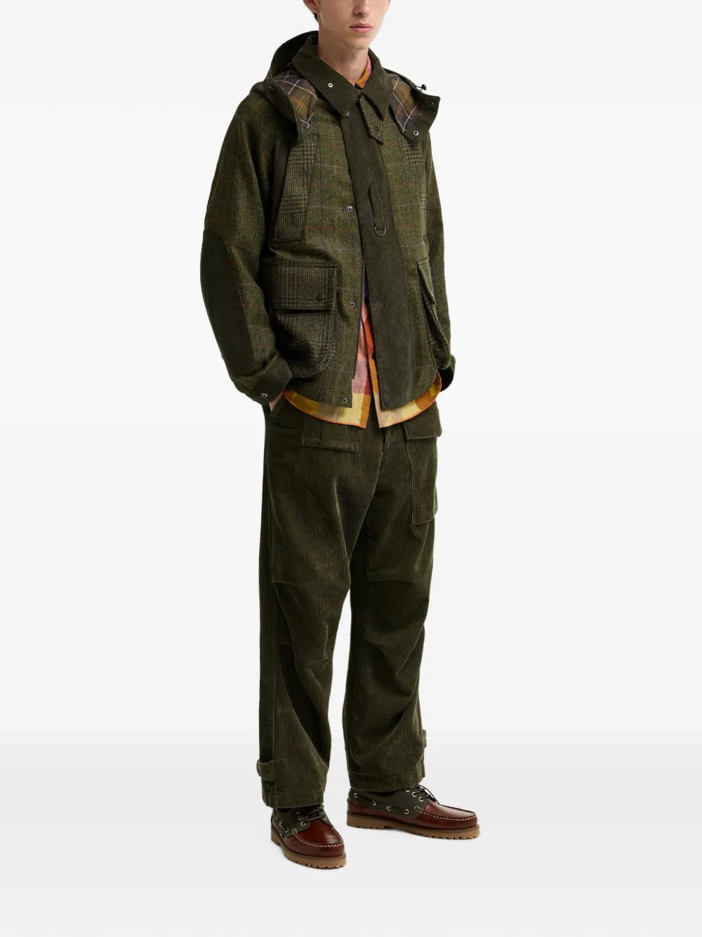 X Norbit Check-Pattern Wool Jacket