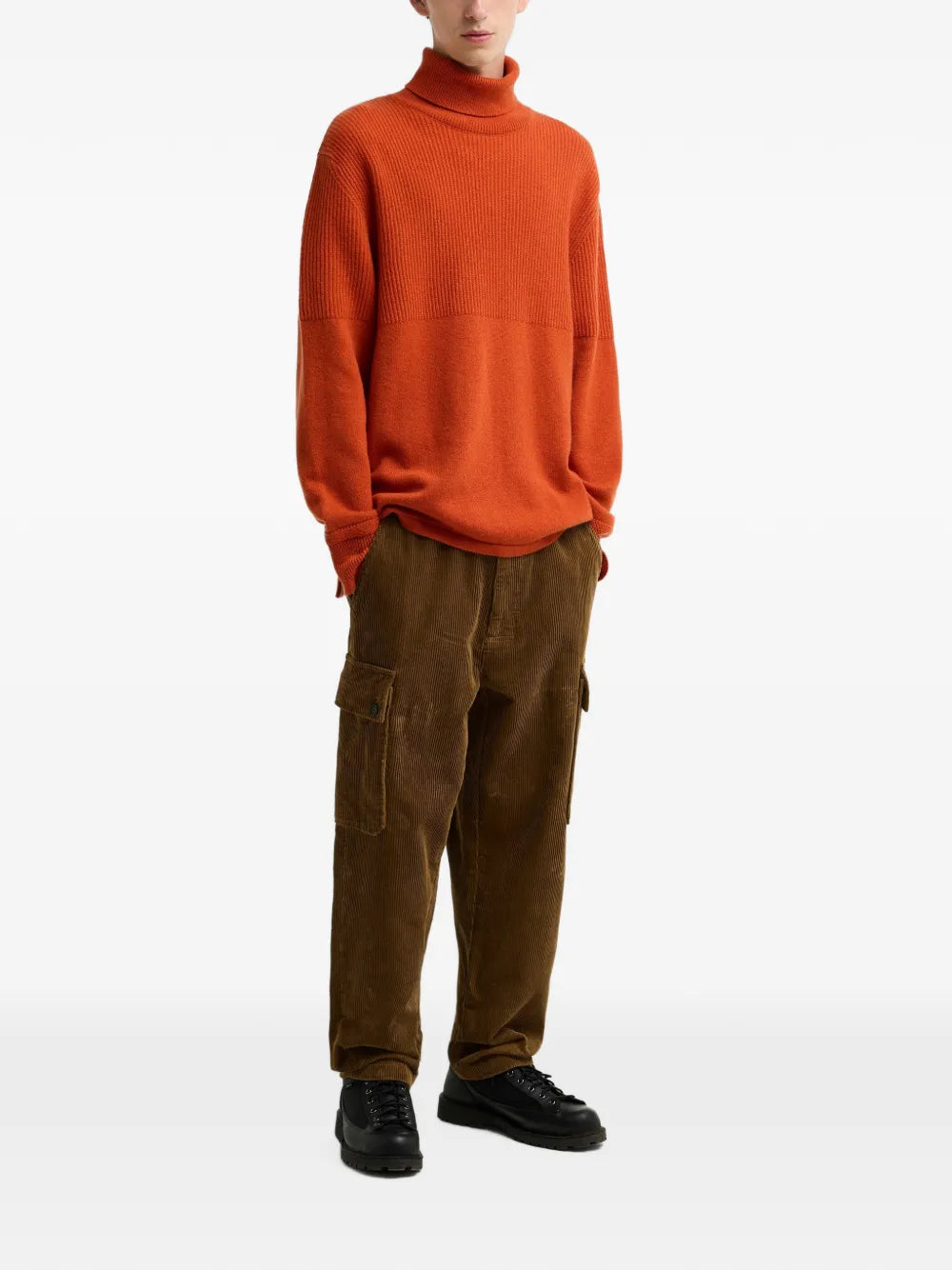 ribbed-knit roll-neck sweater