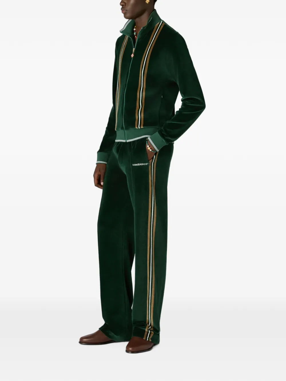 logo-embroidered side-stripe track pants