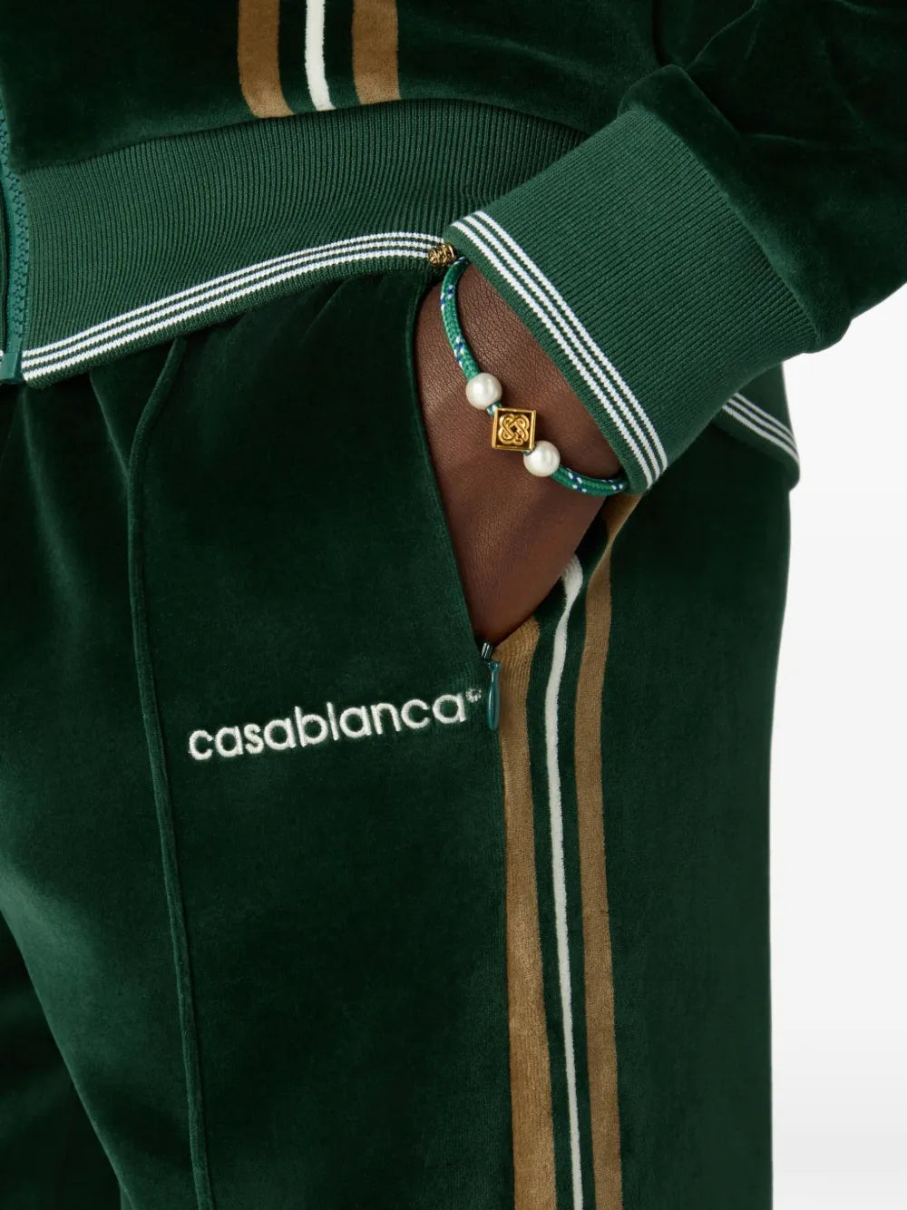 logo-embroidered side-stripe track pants