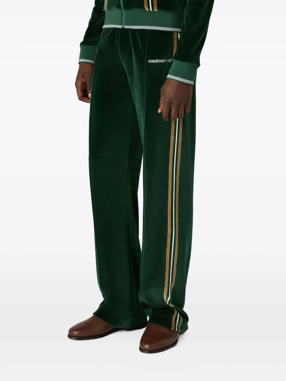 logo-embroidered side-stripe track pants