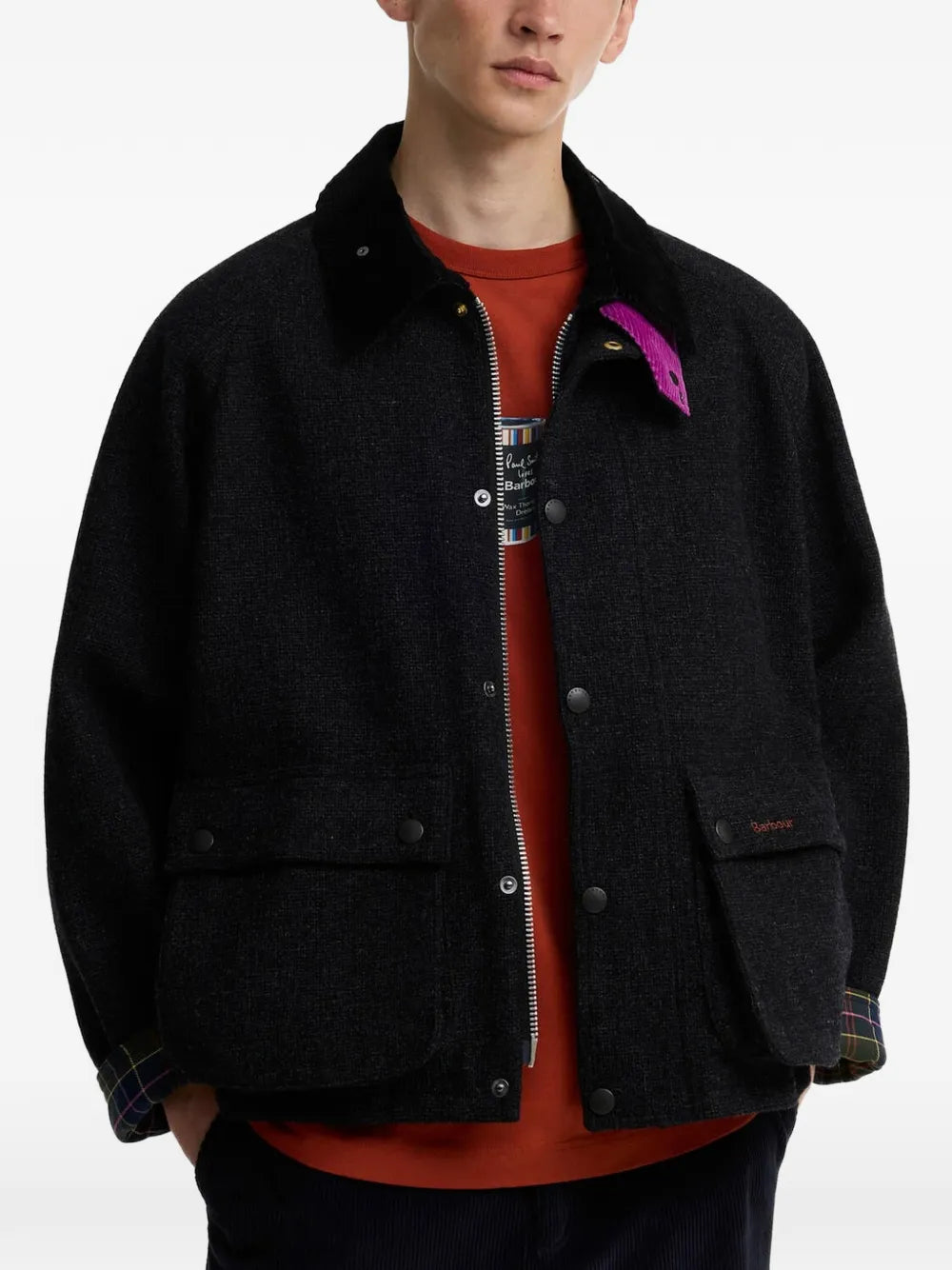 Paul Smith Loves Barbour corduroy-collar jacket