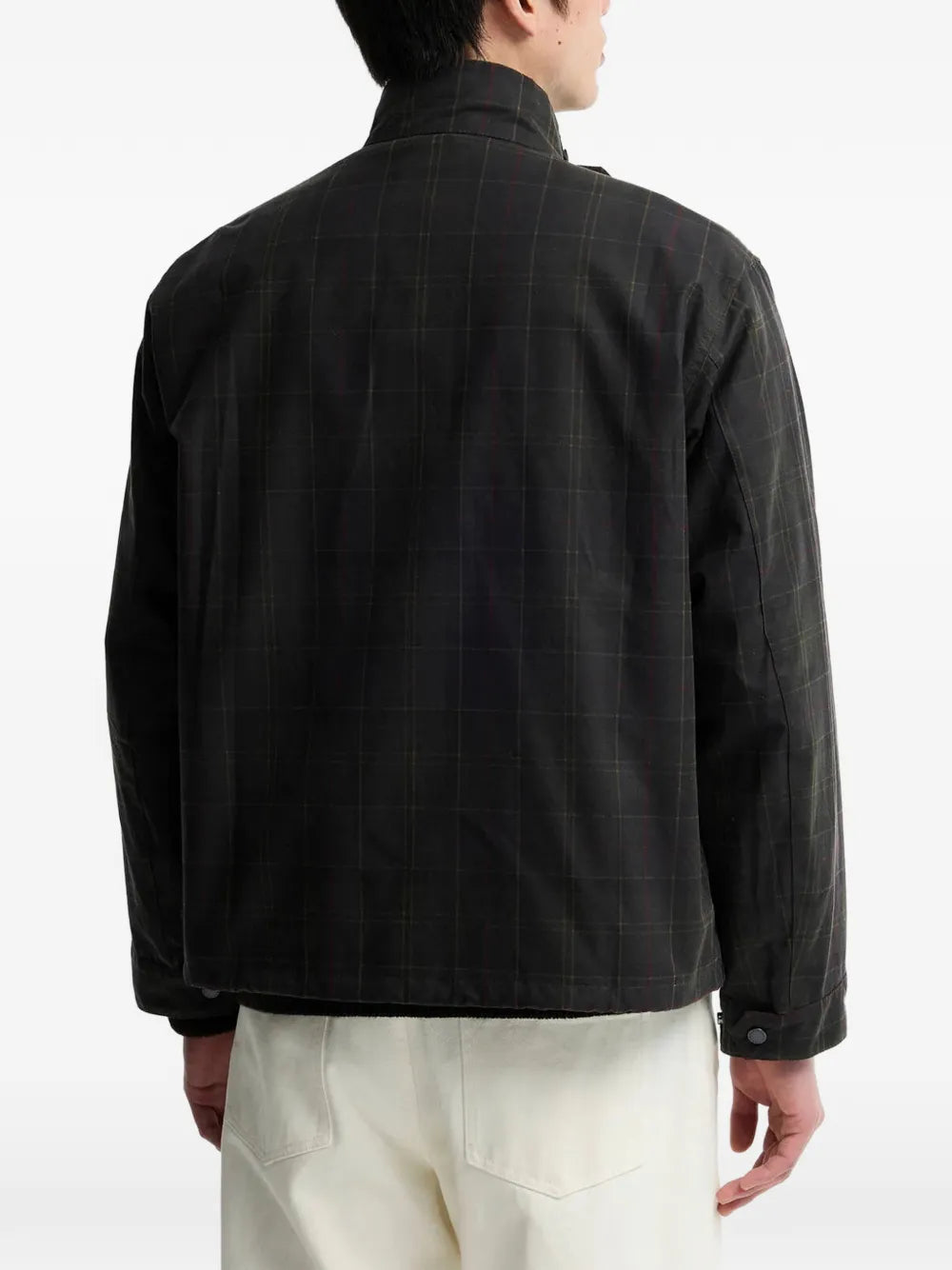 Ursula tartan-print buckled-collar jacket