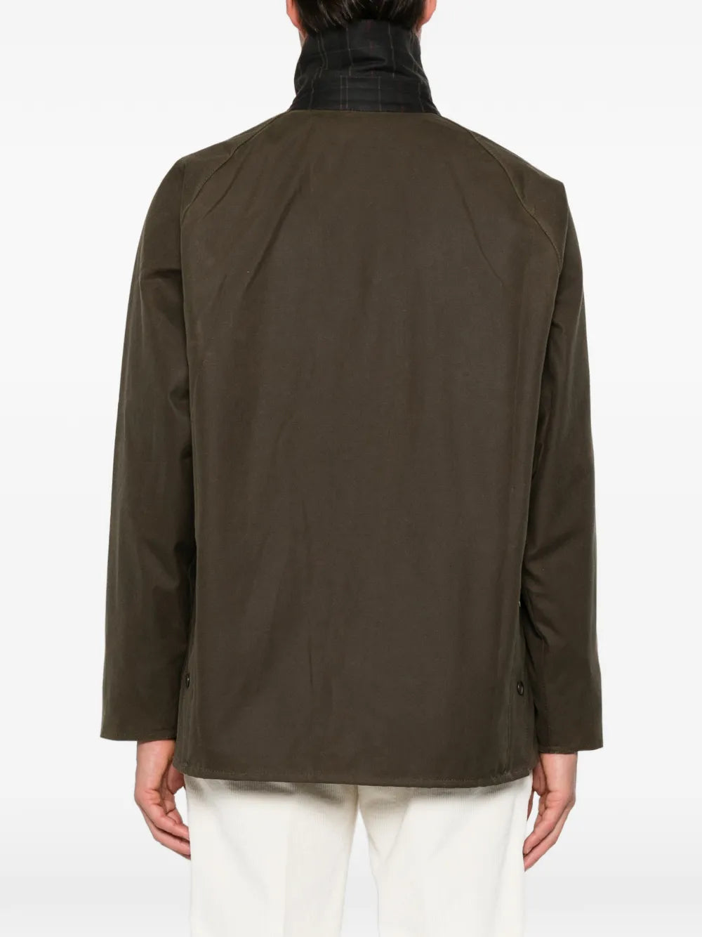 corduroy-collar patch-pocket coat