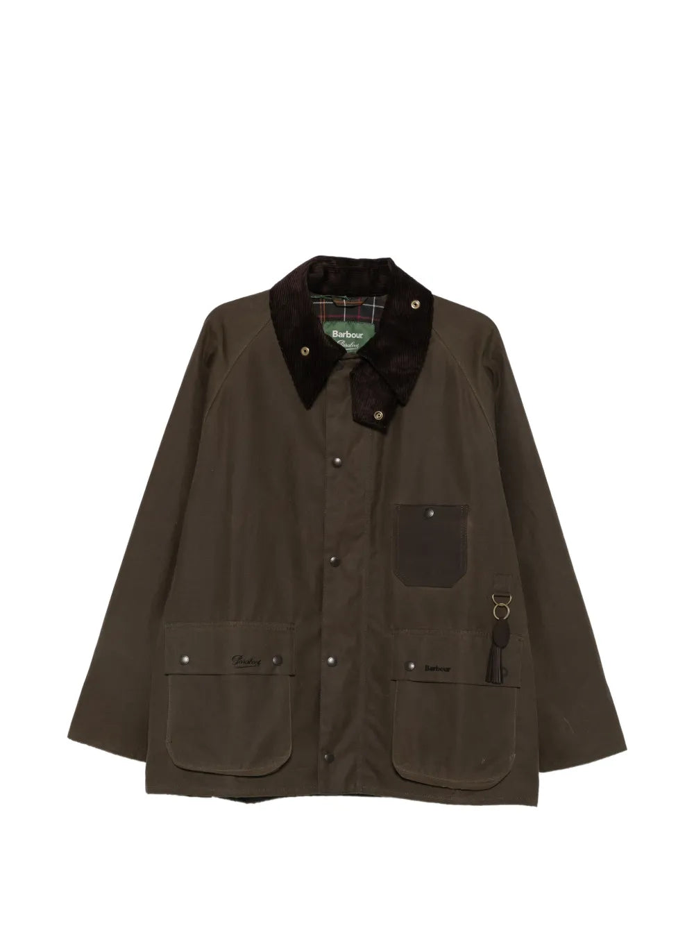 corduroy-collar patch-pocket coat