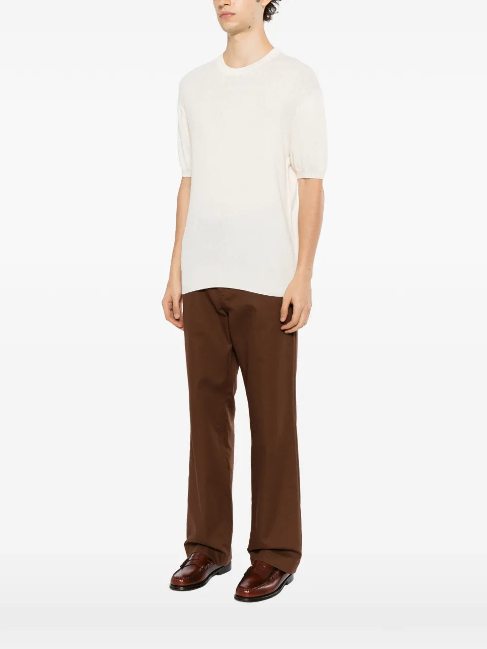 short-sleeve knitted T-shirt 