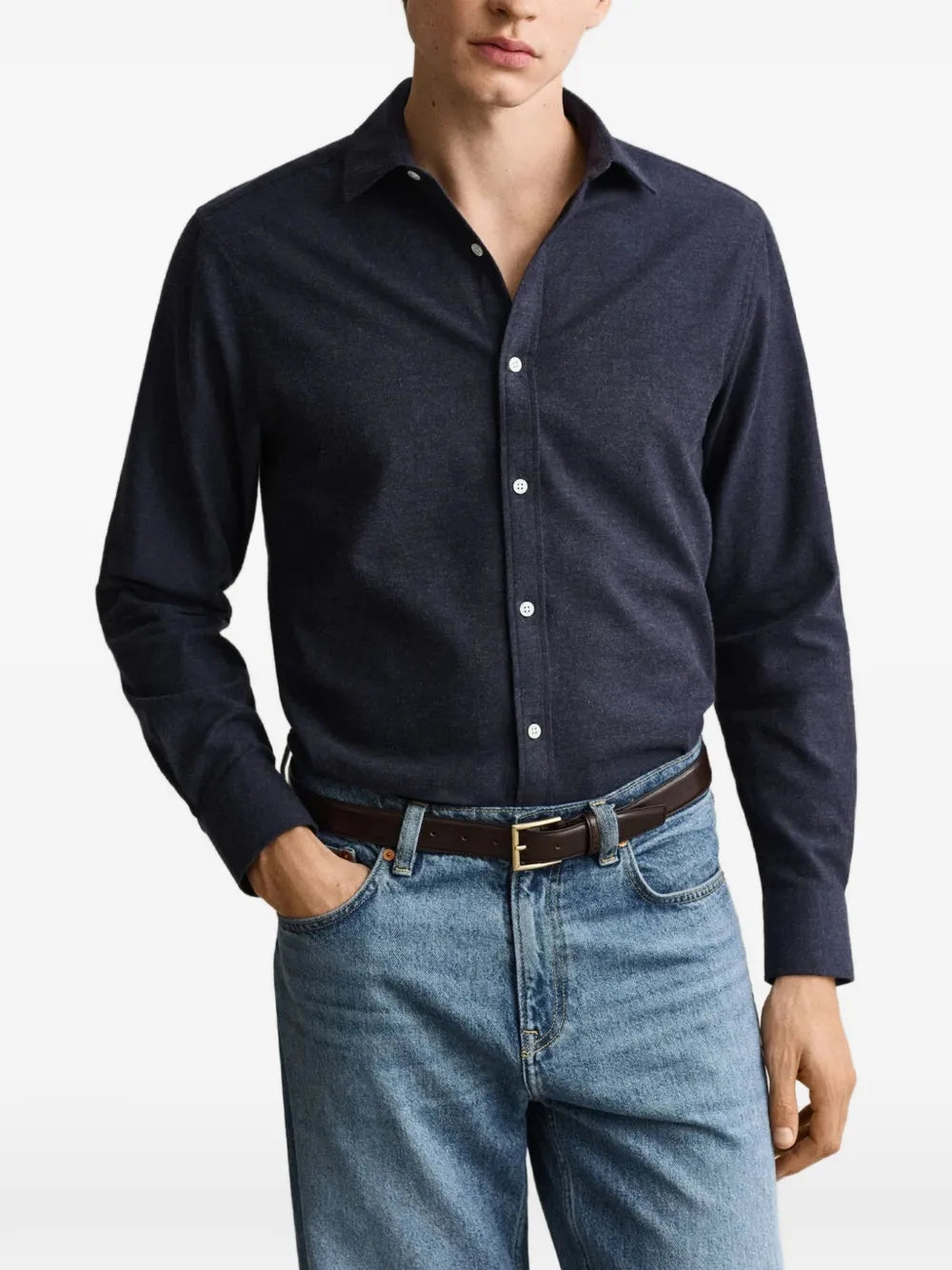button-down cotton shirt