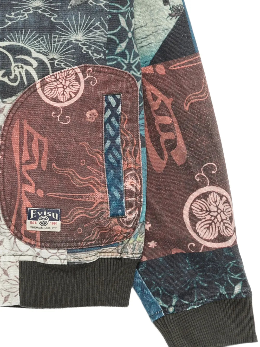 patchwork-print jacket