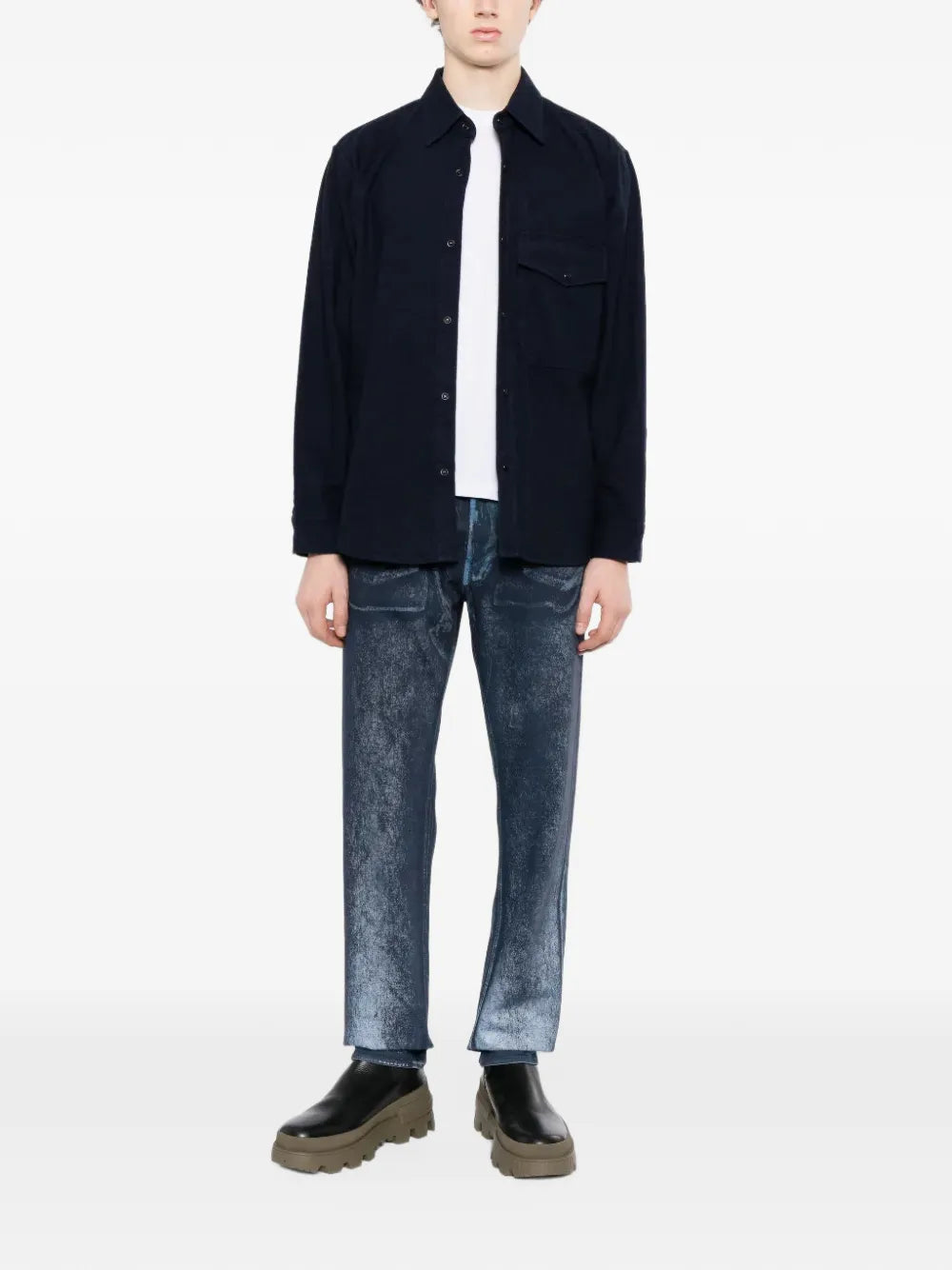faded-effect jeans