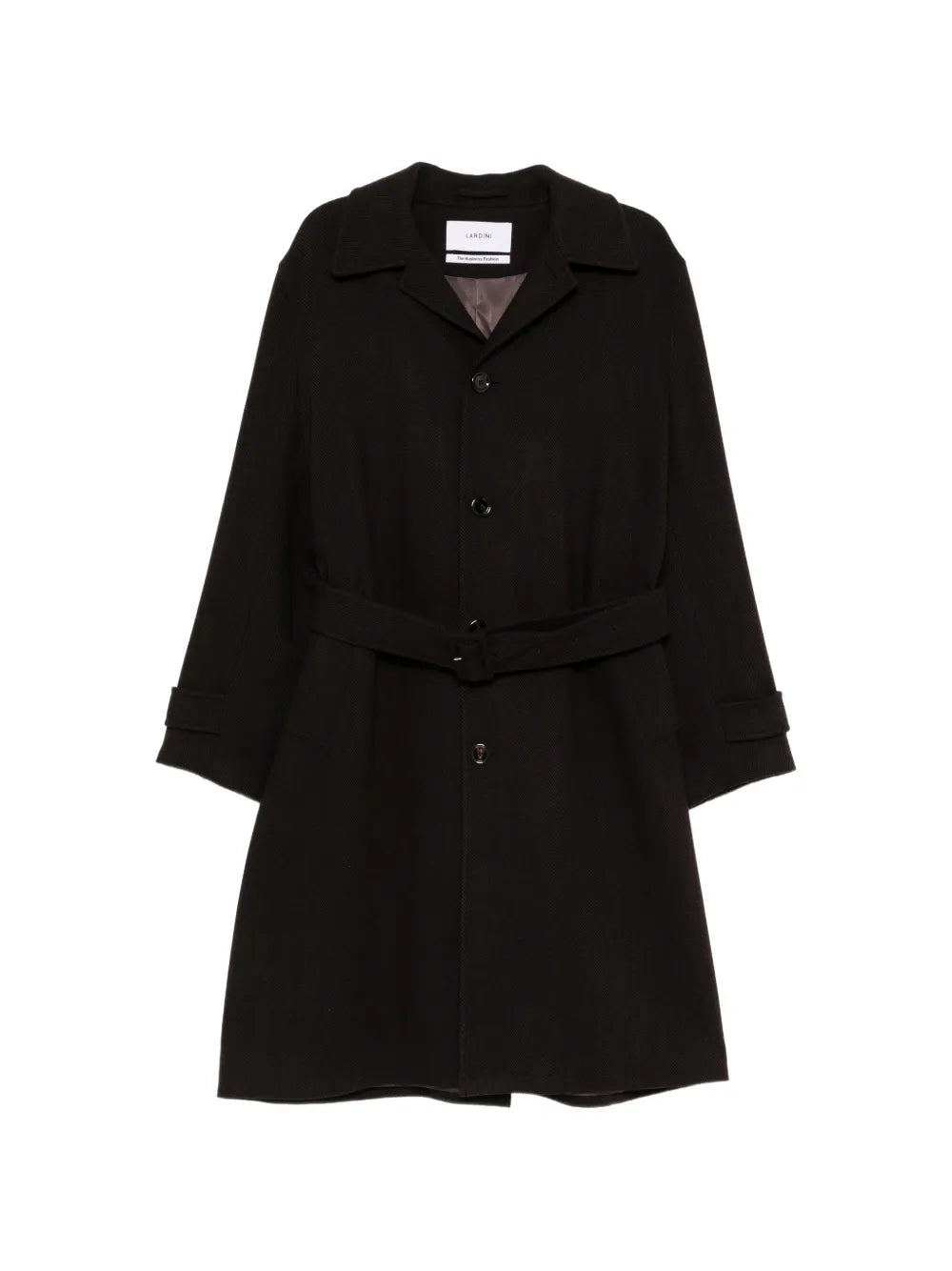 herringbone belted coat