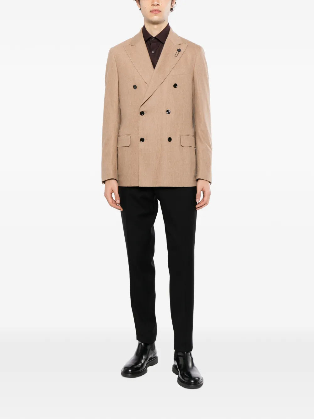 double-breasted peak-lapels blazer