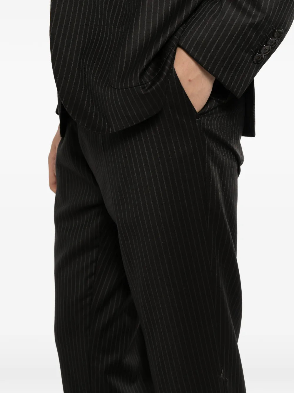 pinstripe-pattern suit