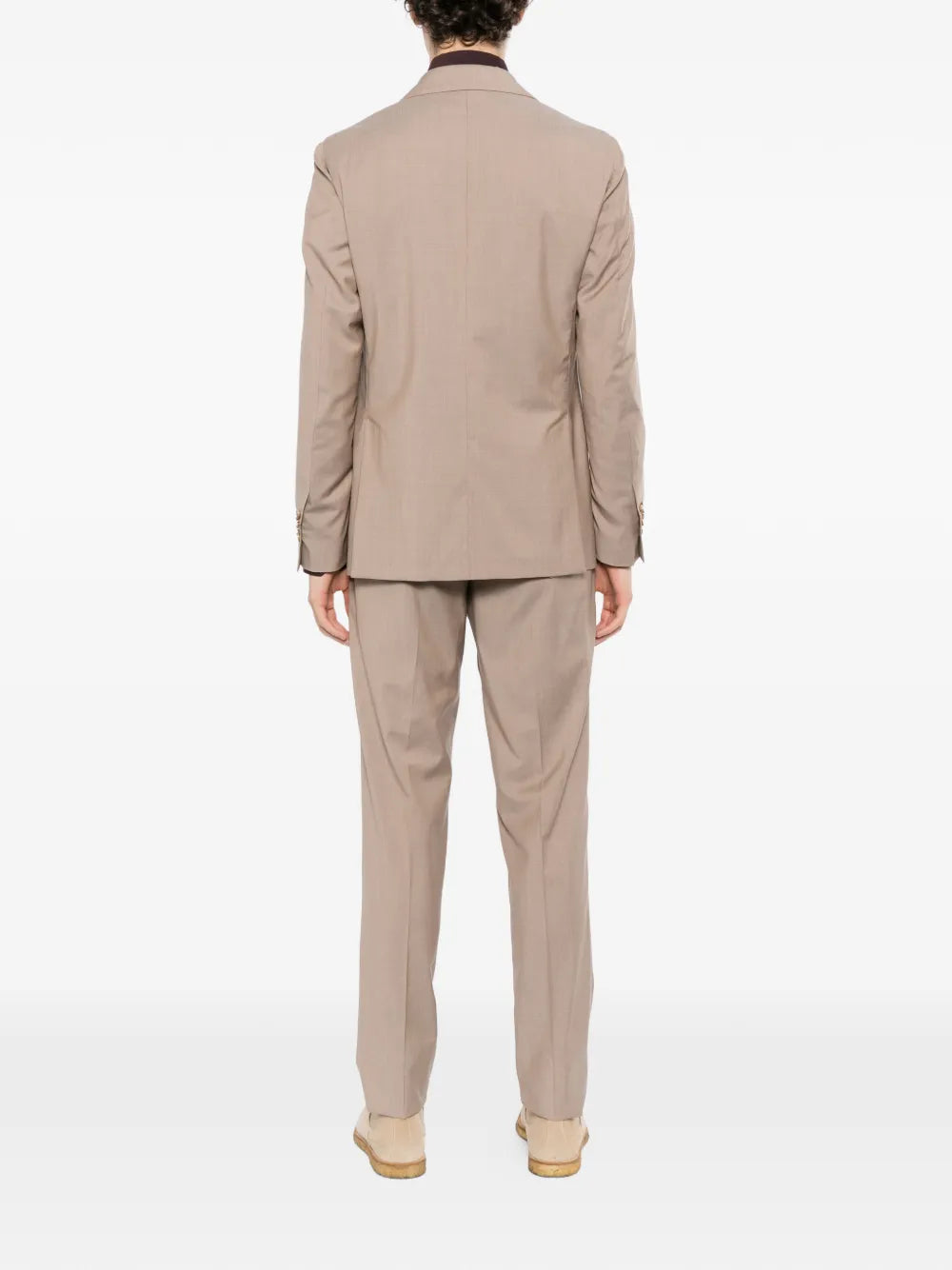 double-breasted peak-lapel suit