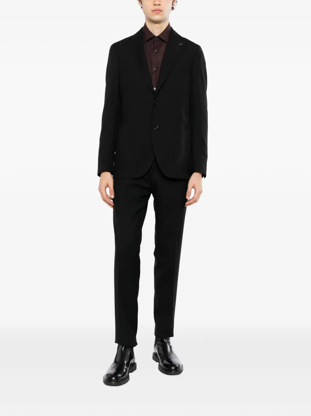 wool single-breasted suit