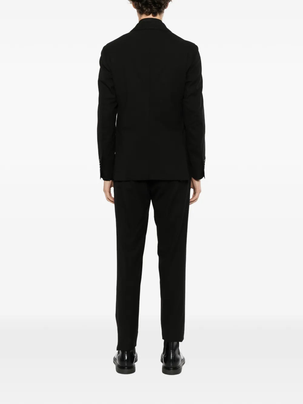 double-breasted peak-lapel suit