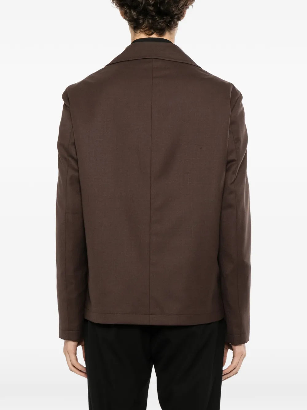 notched-lapels single-breasted jacket