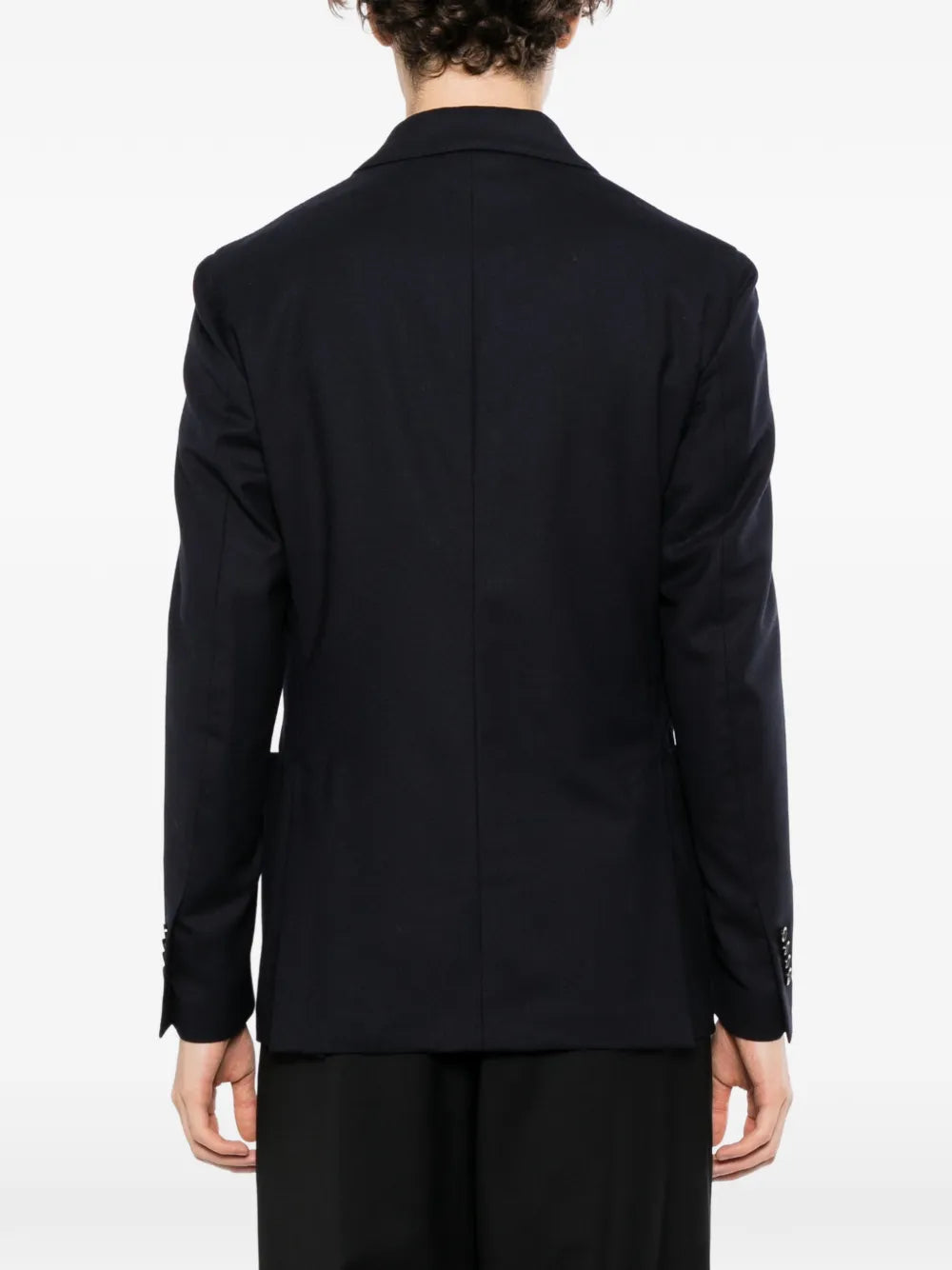 double-breasted peak-lapel blazer