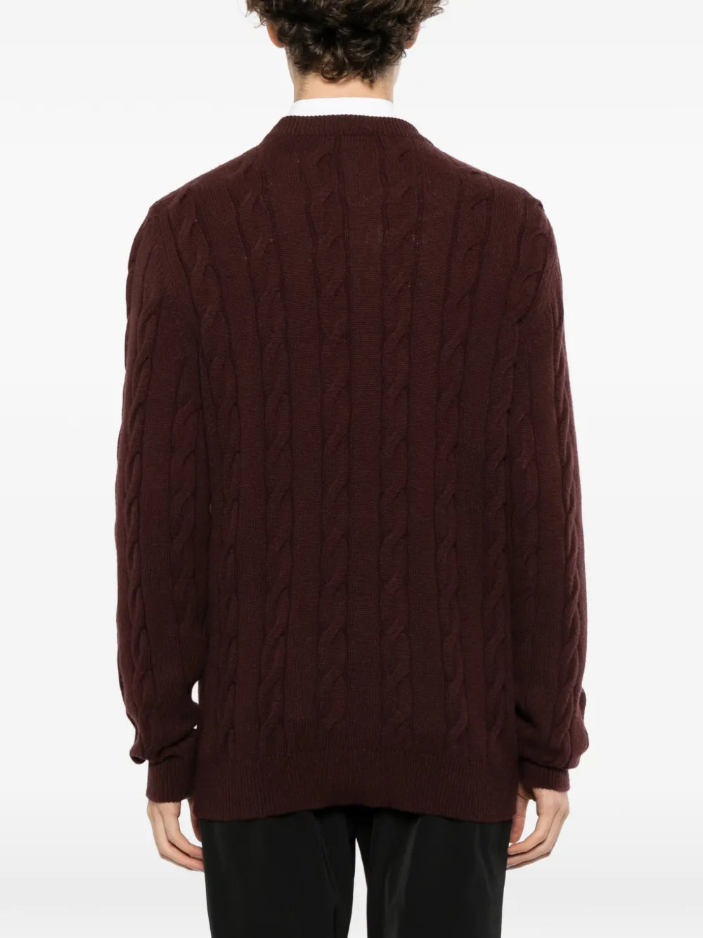 cable-knit sweater