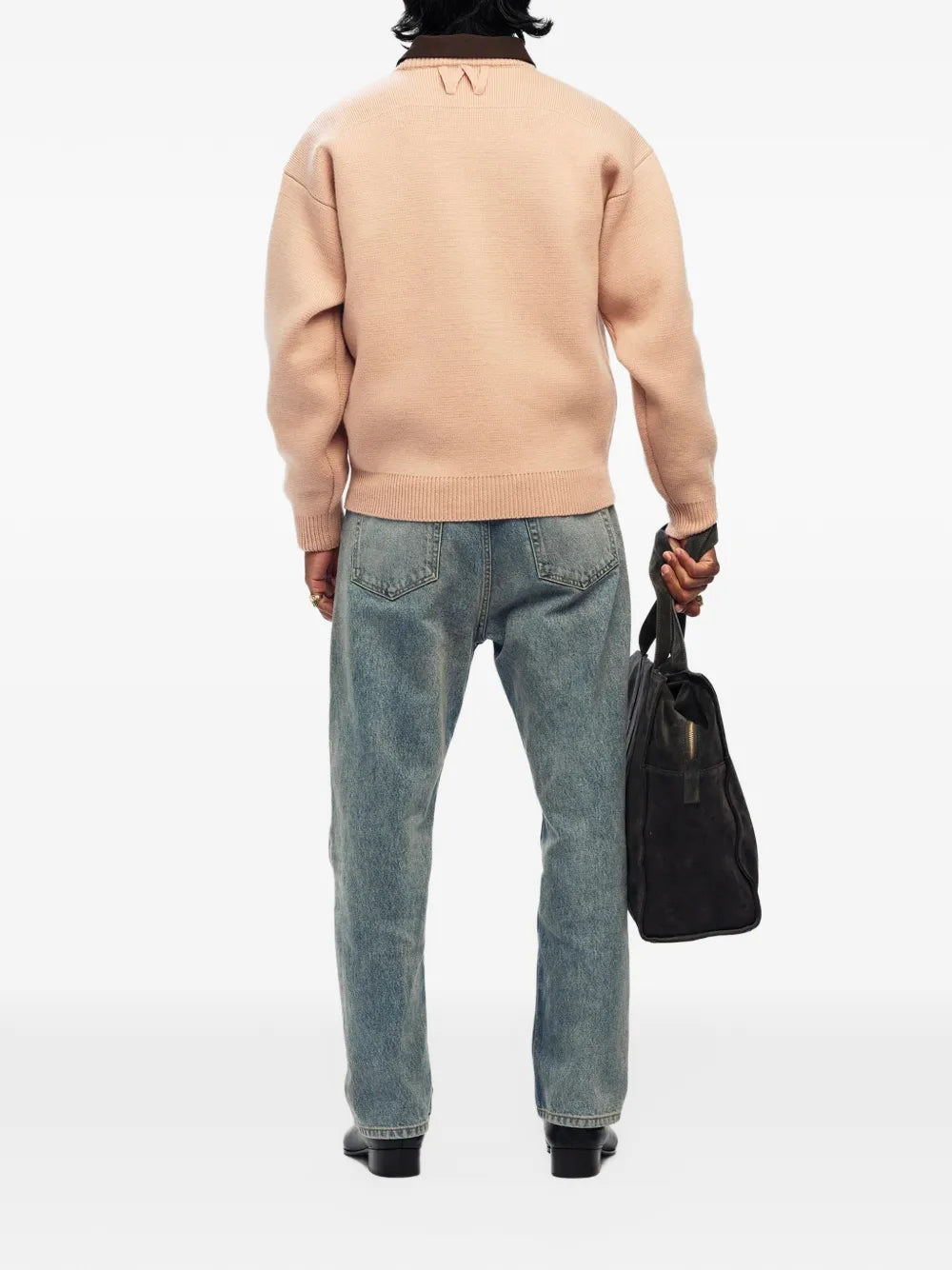 logo-embroidered wool sweater