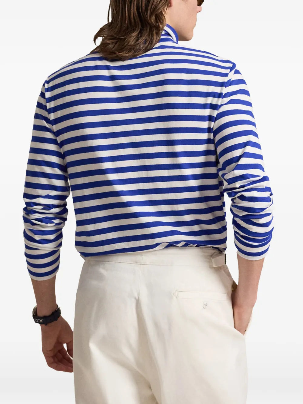 Classic Fit striped rollneck pullover