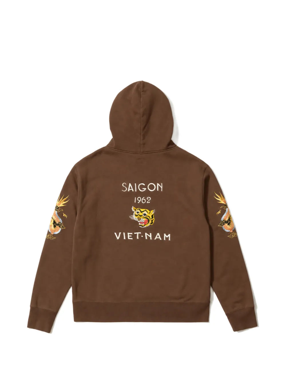 embroidered long-sleeve hoodie