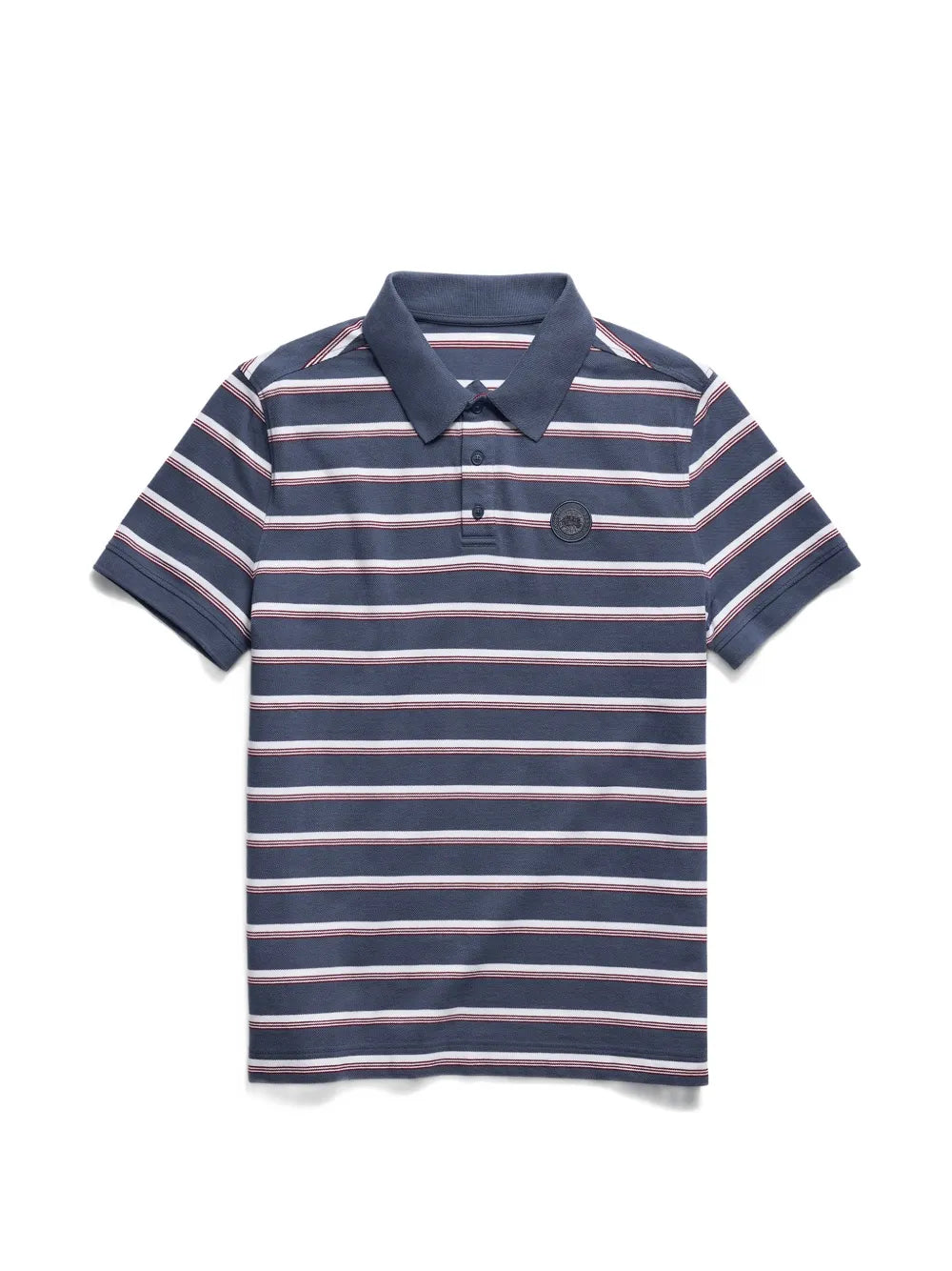 Beckley striped logo-patch polo shirt
