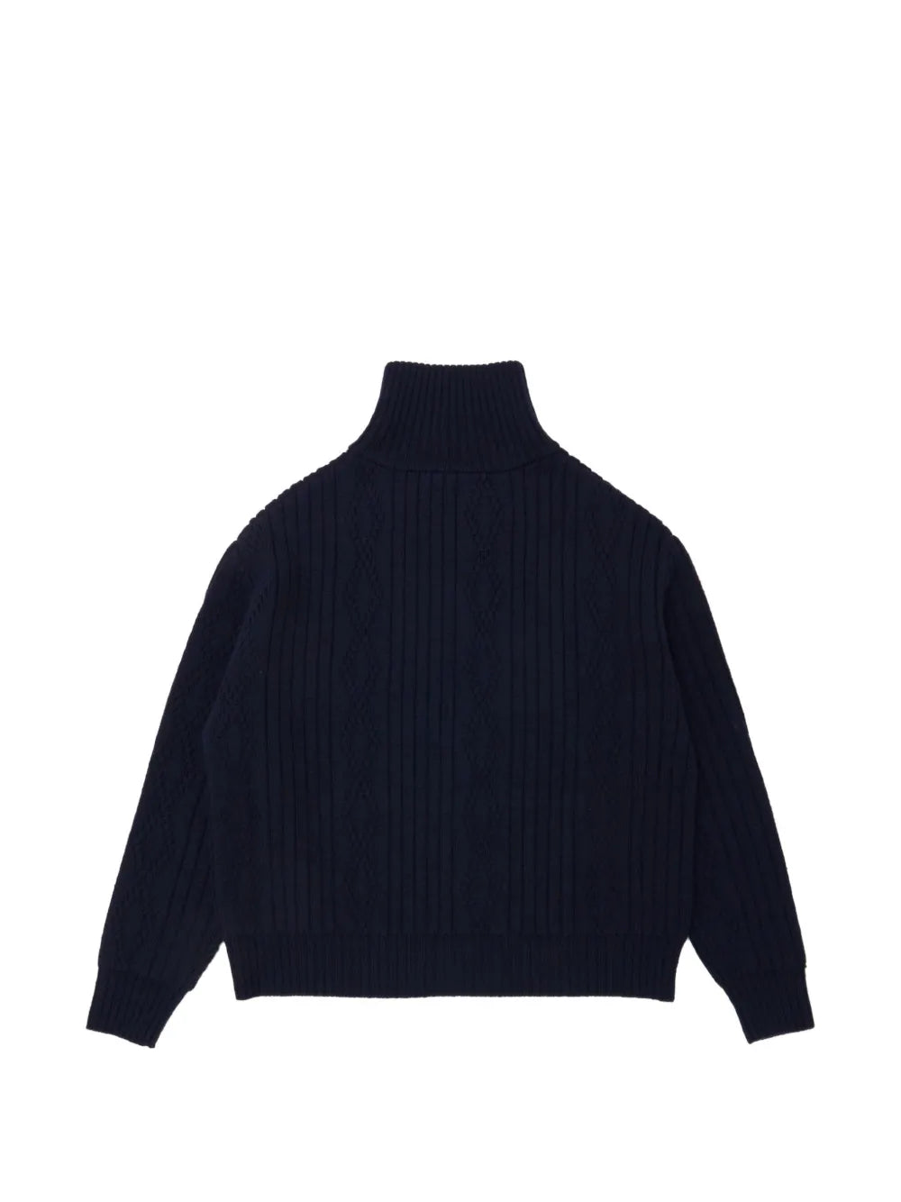 Lot.533 cable-knit zip-up cardigan