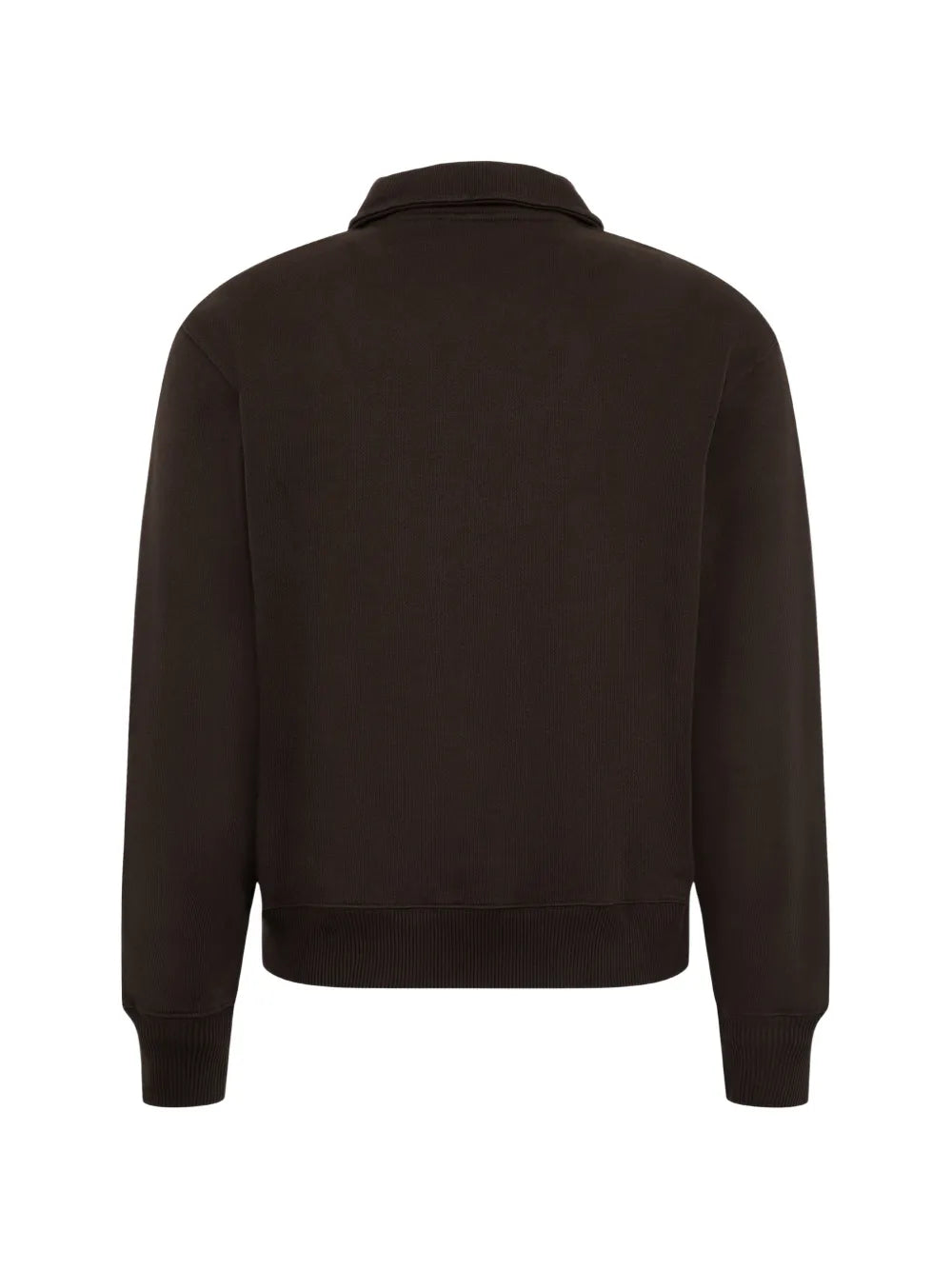 quarter-zip chest-pocket polo top