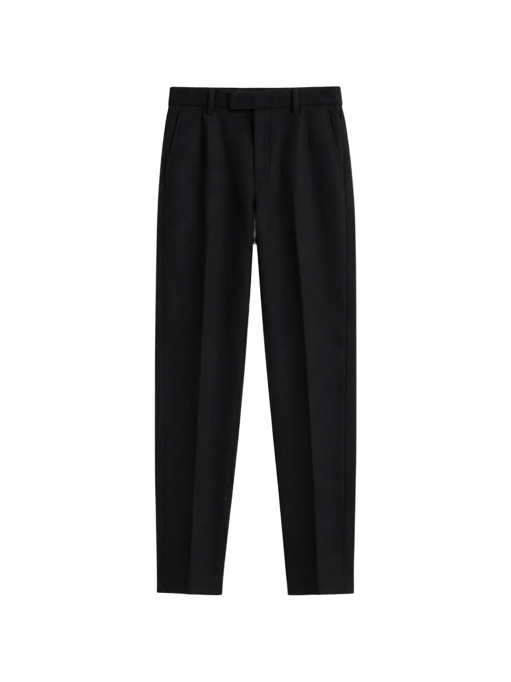 pressed-crease straight-leg trousers