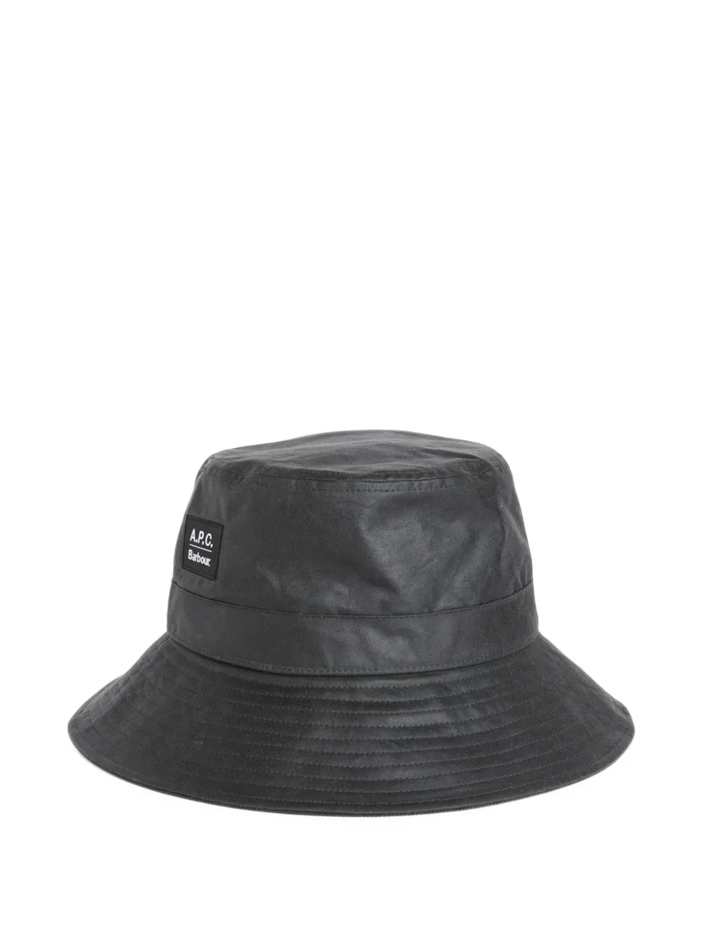  x A.P.C logo-patch waxed-cotton bucket hat